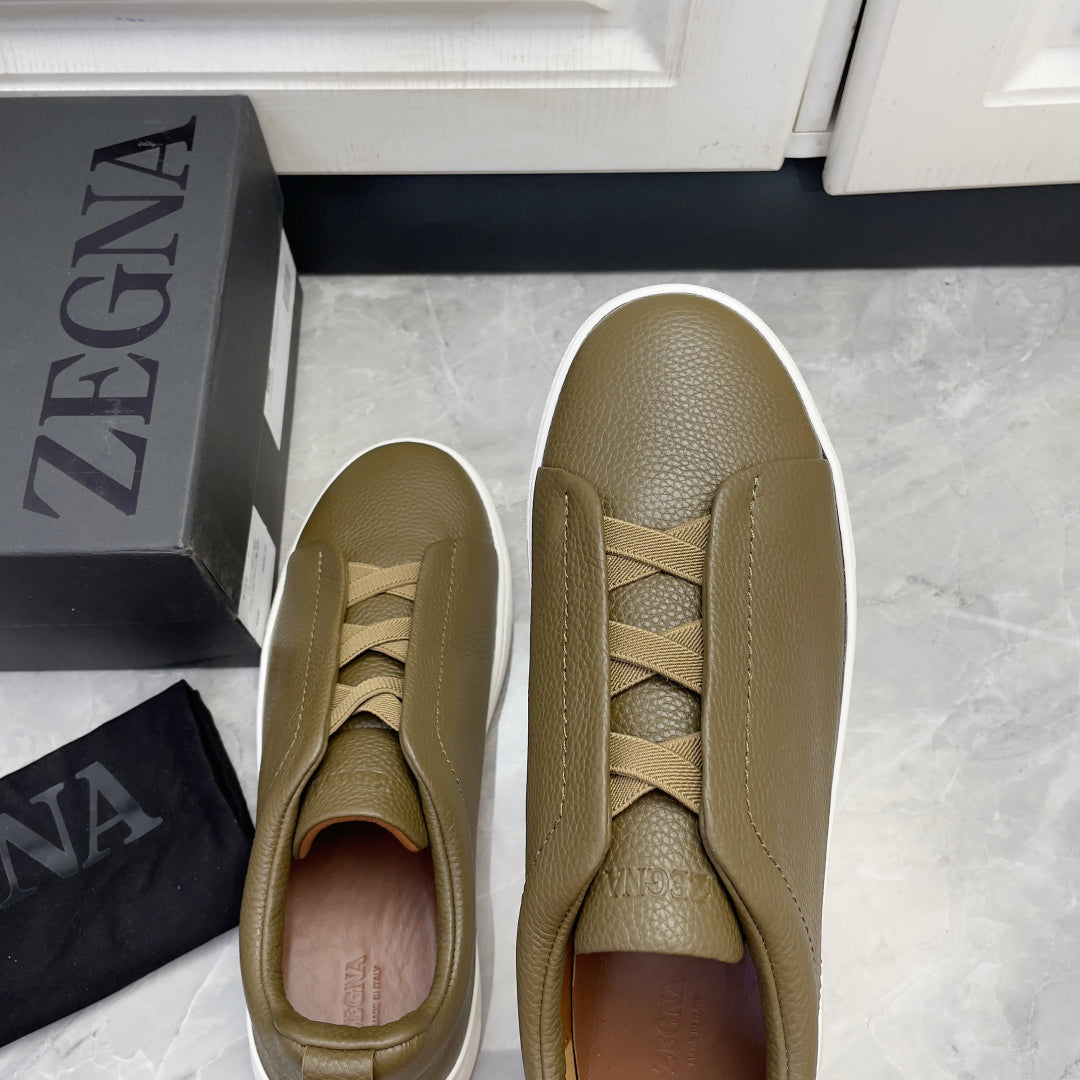 Zegna Triple Stitch Low-Top Sneakers