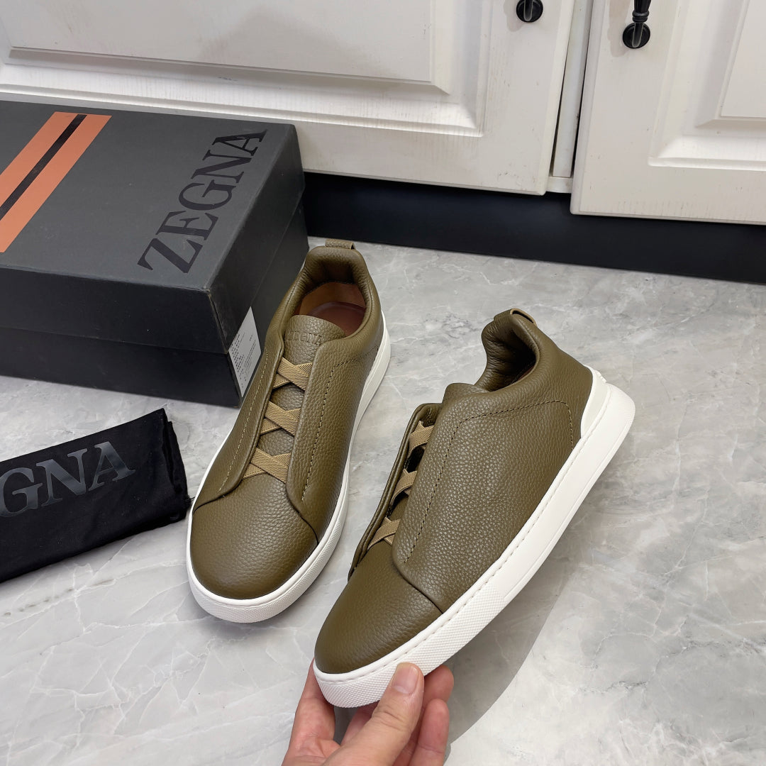 Zegna Triple Stitch Low-Top Sneakers
