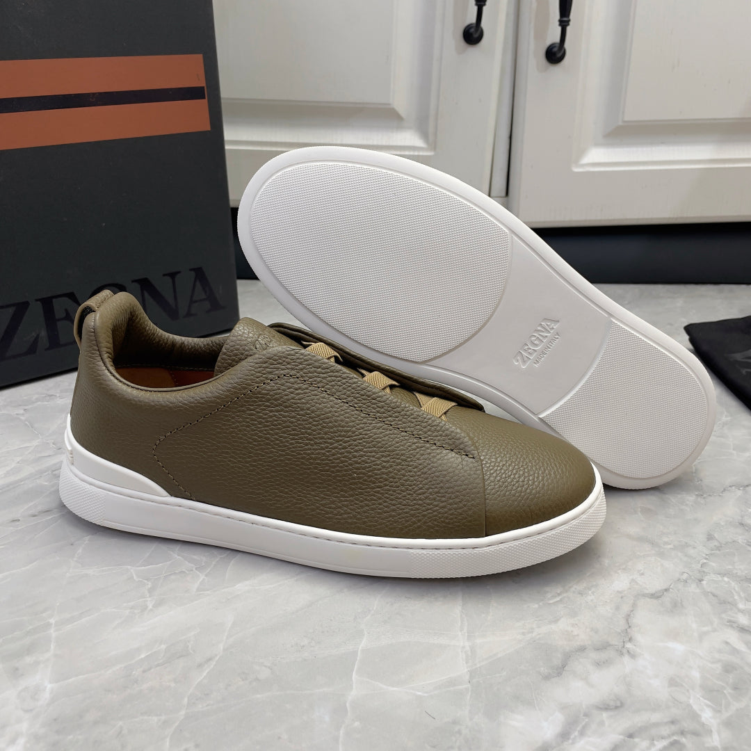 Zegna Triple Stitch Low-Top Sneakers