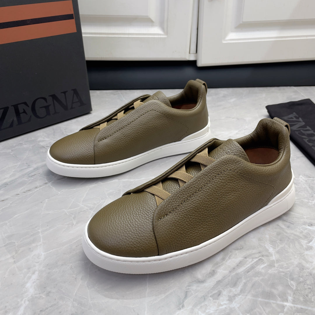 Zegna Triple Stitch Low-Top Sneakers