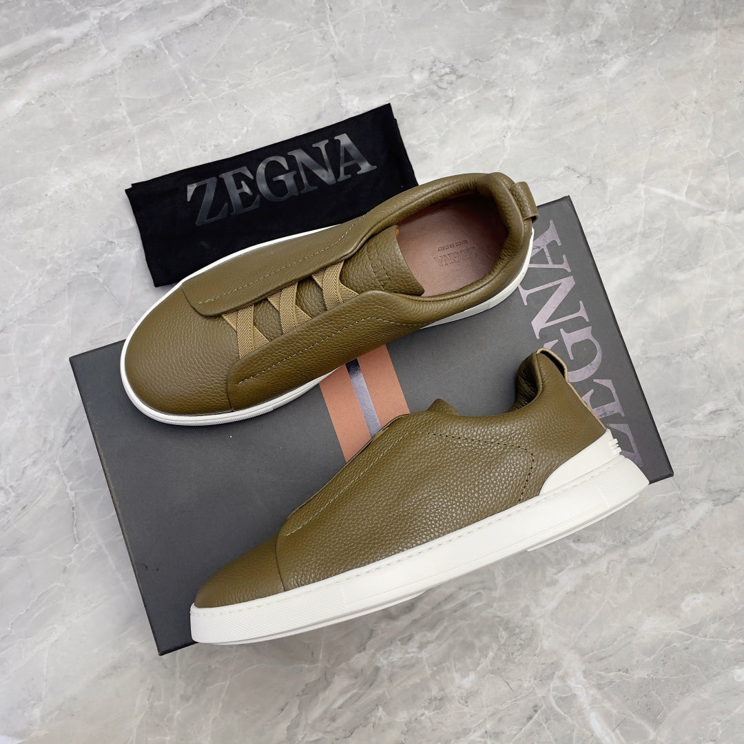 Zegna Triple Stitch Low-Top Sneakers