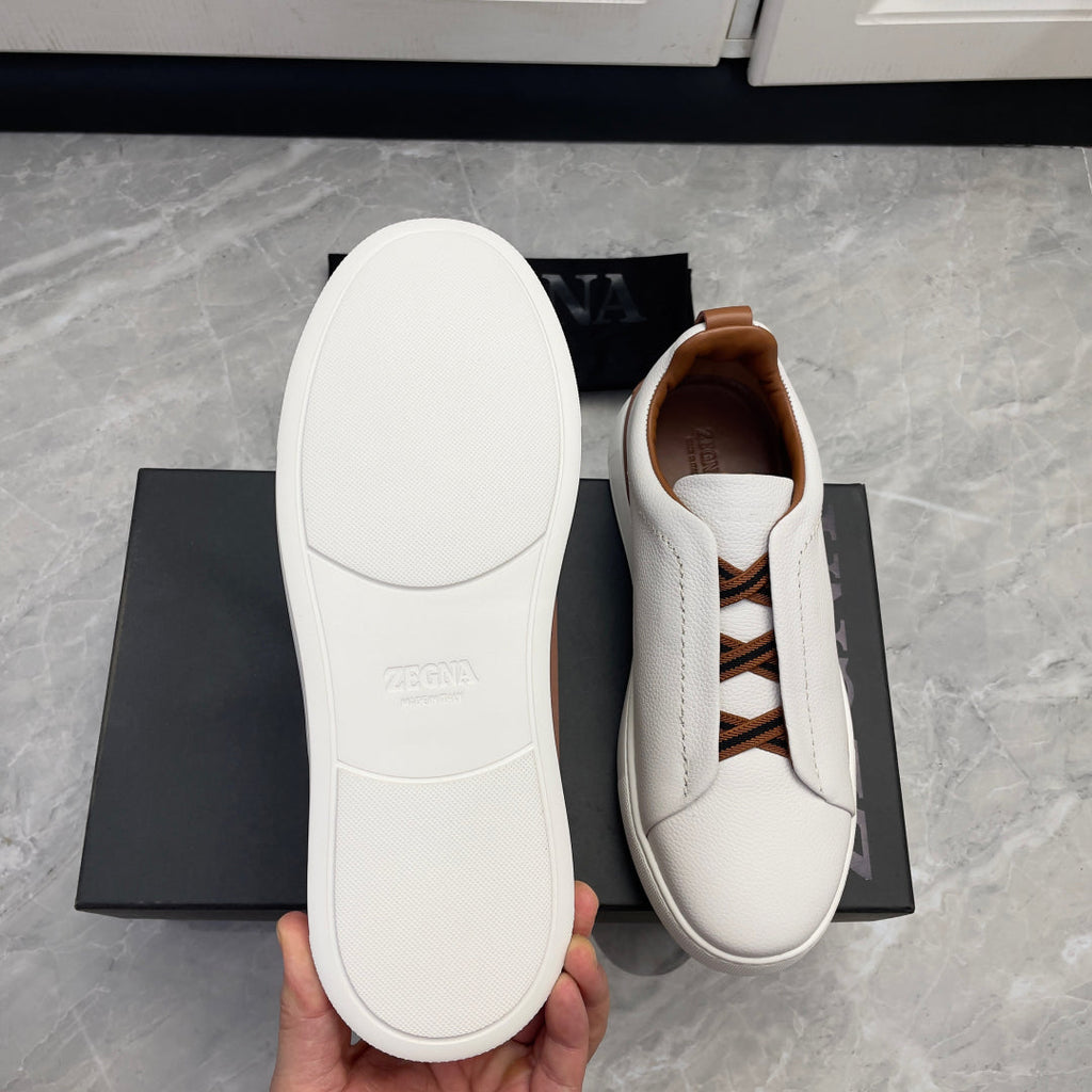 Zegna Triple Stitch Low-Top Sneakers