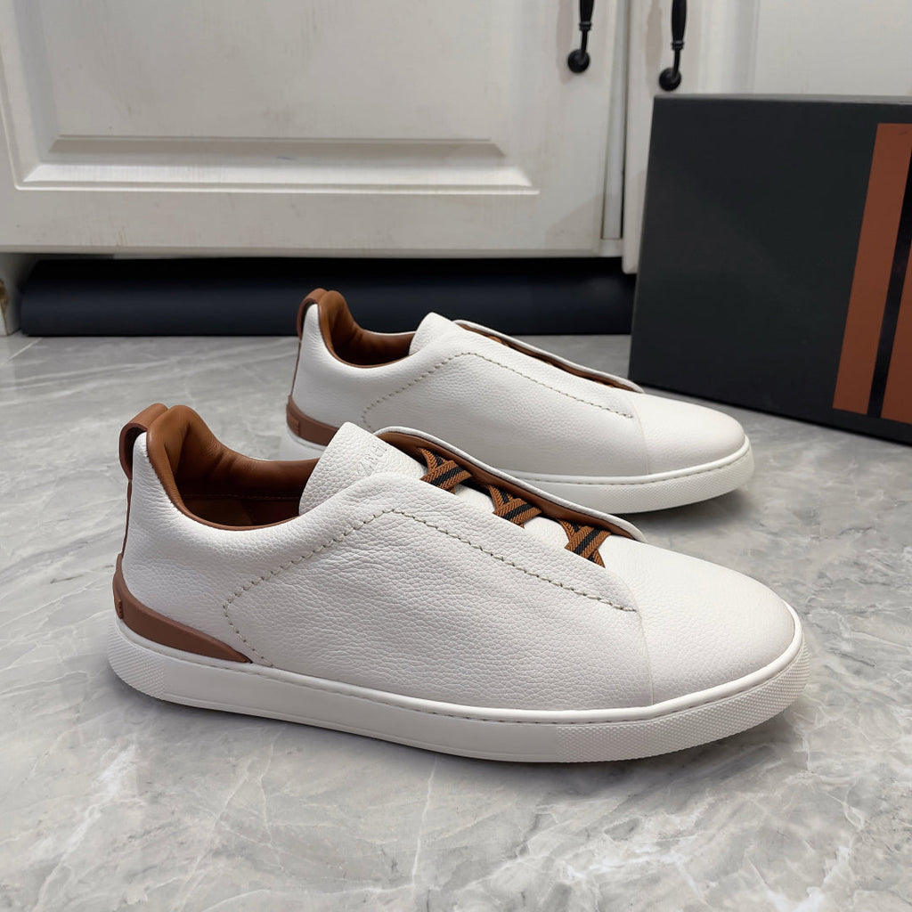 Zegna Triple Stitch Low-Top Sneakers
