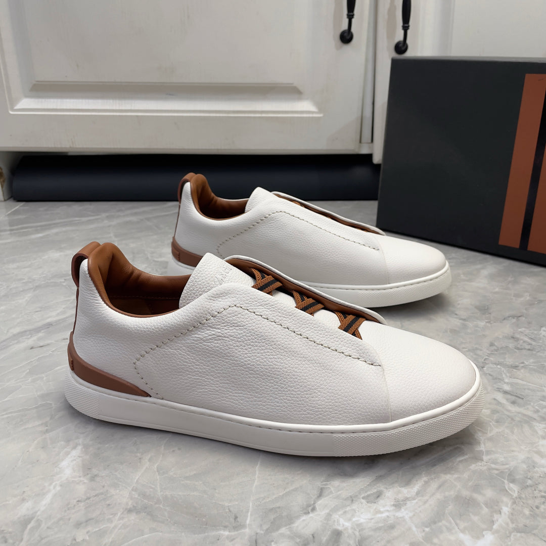 Zegna Triple Stitch Low-Top Sneakers