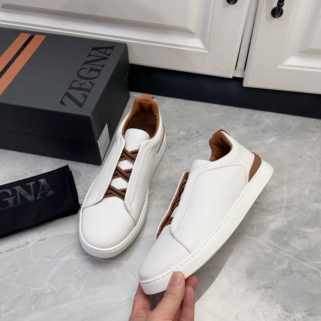 Zegna Triple Stitch Low-Top Sneakers