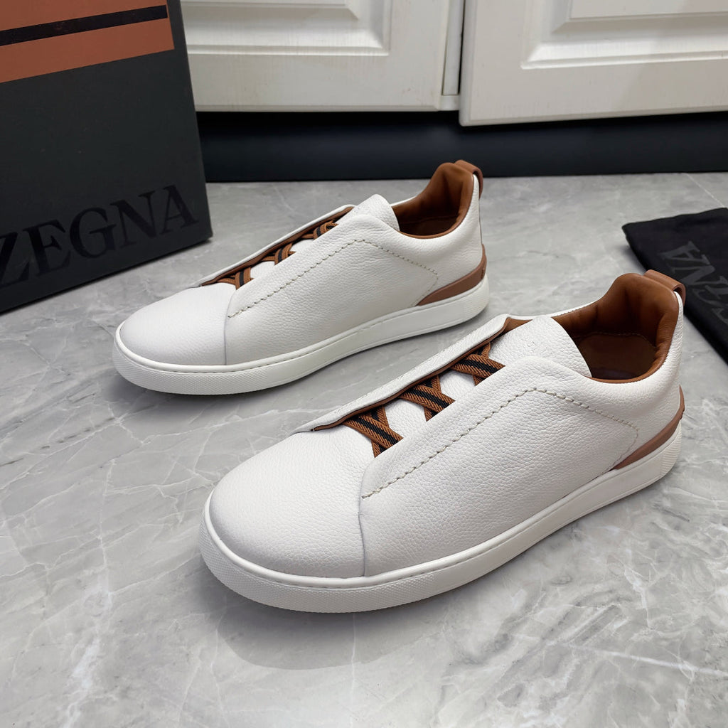 Zegna Triple Stitch Low-Top Sneakers