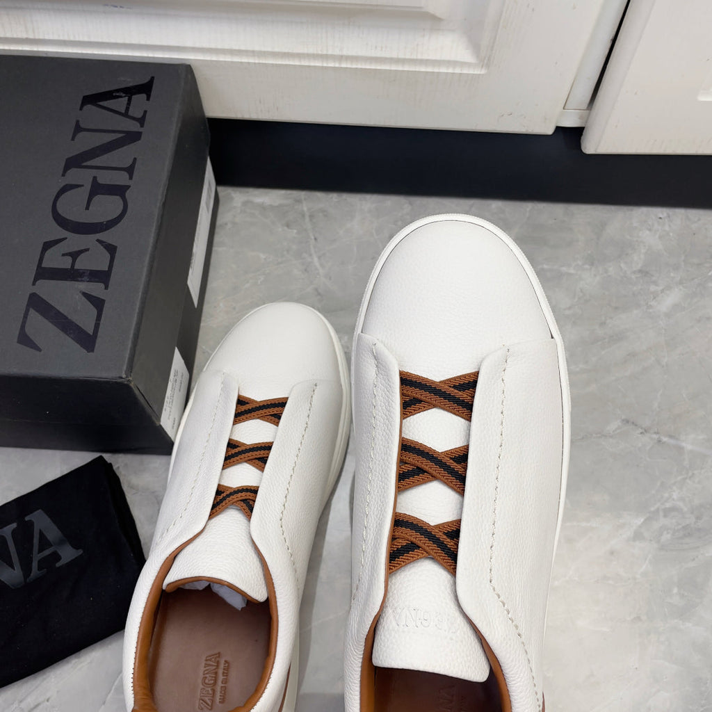 Zegna Triple Stitch Low-Top Sneakers