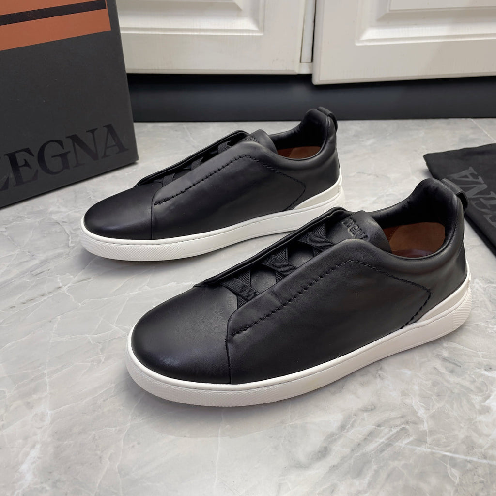 Zegna Triple Stitch Low-Top Sneakers