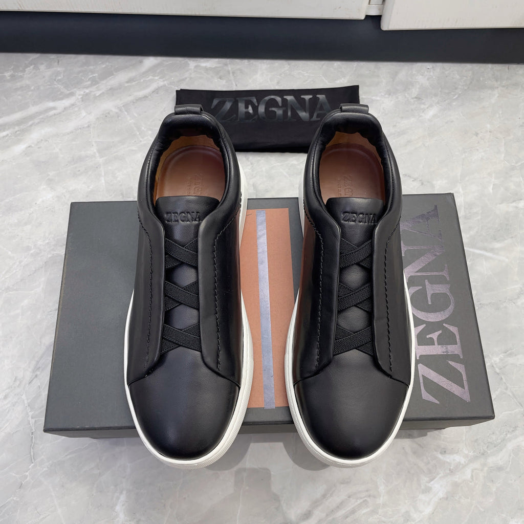 Zegna Triple Stitch Low-Top Sneakers