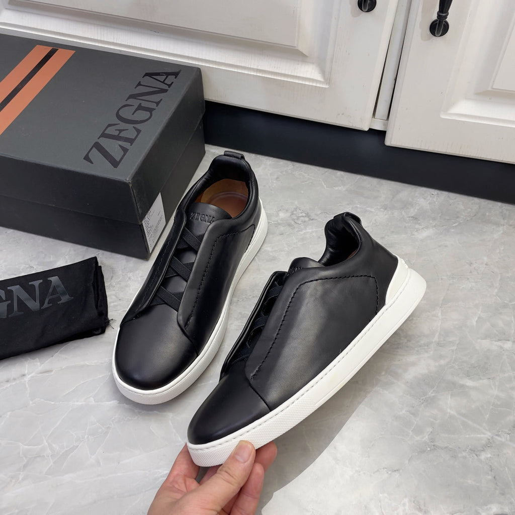 Zegna Triple Stitch Low-Top Sneakers