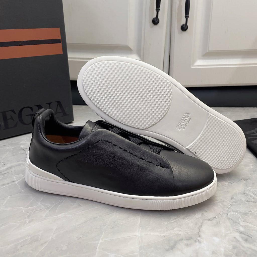 Zegna Triple Stitch Low-Top Sneakers
