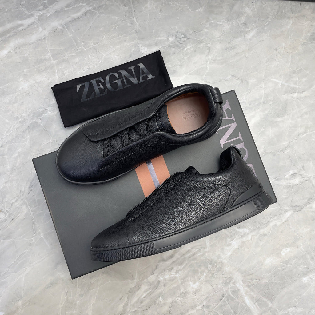 Zegna Triple Stitch Low-Top Sneakers