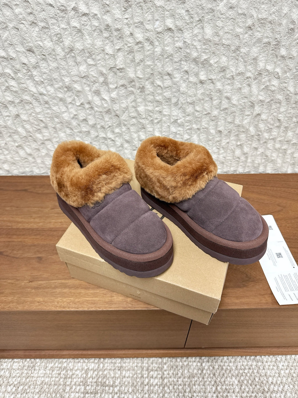 UGG Sheepskin Fur-Lined Slippers – Autumn/Winter Collection