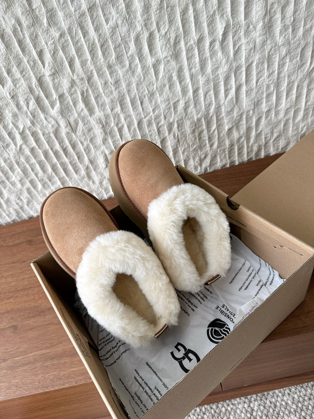 UGG Sheepskin Fur-Lined Slippers – Autumn/Winter Collection
