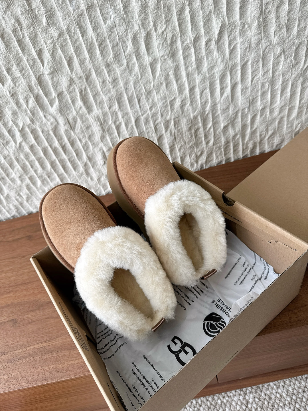UGG Sheepskin Fur-Lined Slippers – Autumn/Winter Collection