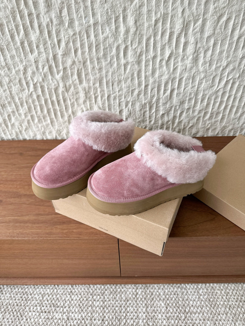 UGG Sheepskin Fur-Lined Slippers – Autumn/Winter Collection