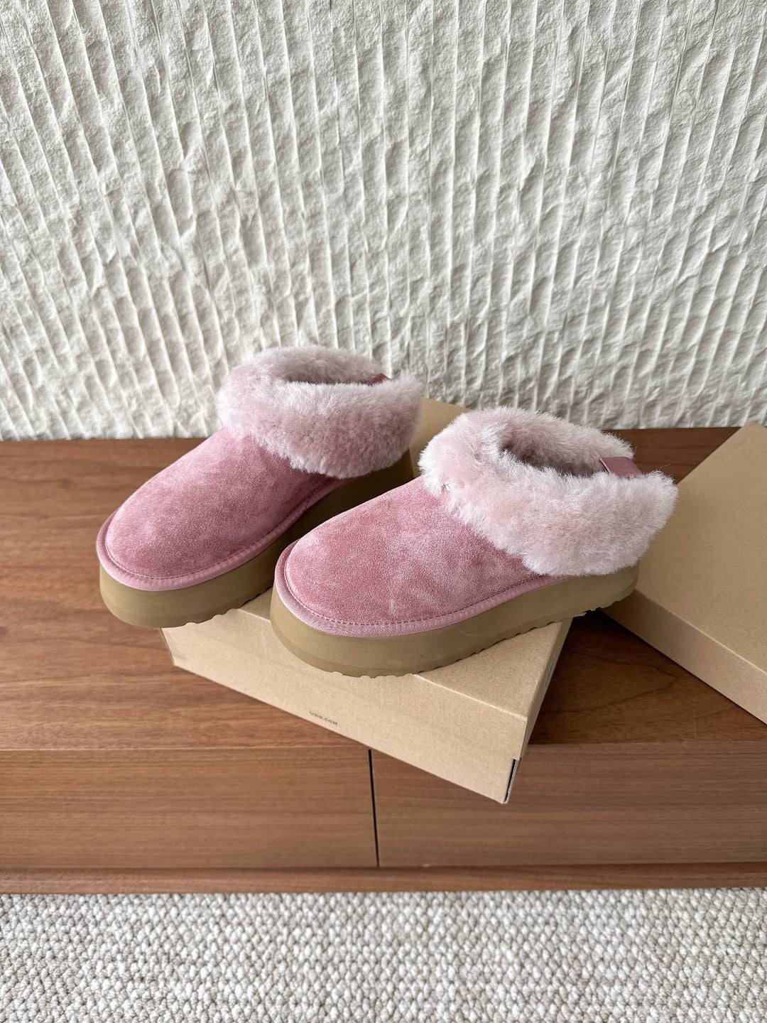 UGG Sheepskin Fur-Lined Slippers – Autumn/Winter Collection
