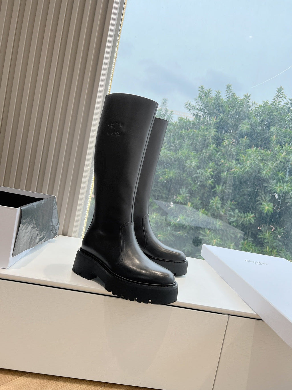 Celine Triomphe Knee-High Riding Boots – 2023 Autumn/Winter Collection