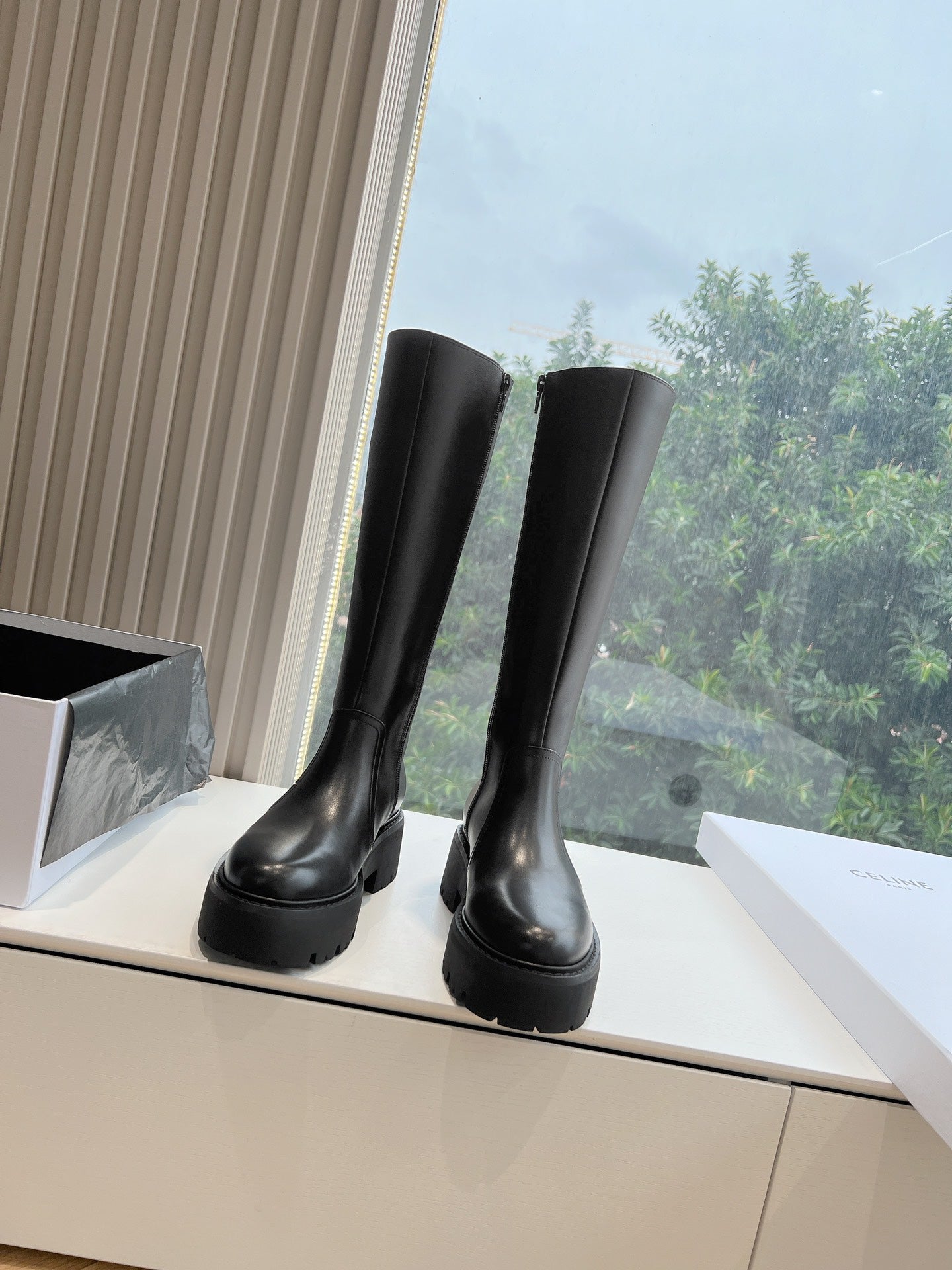 Celine Triomphe Knee-High Riding Boots – 2023 Autumn/Winter Collection