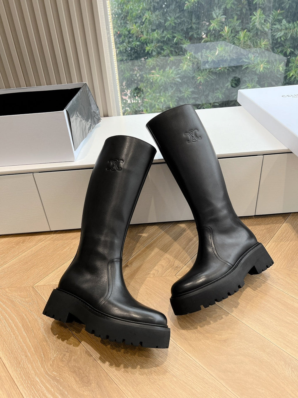 Celine Triomphe Knee-High Riding Boots – 2023 Autumn/Winter Collection
