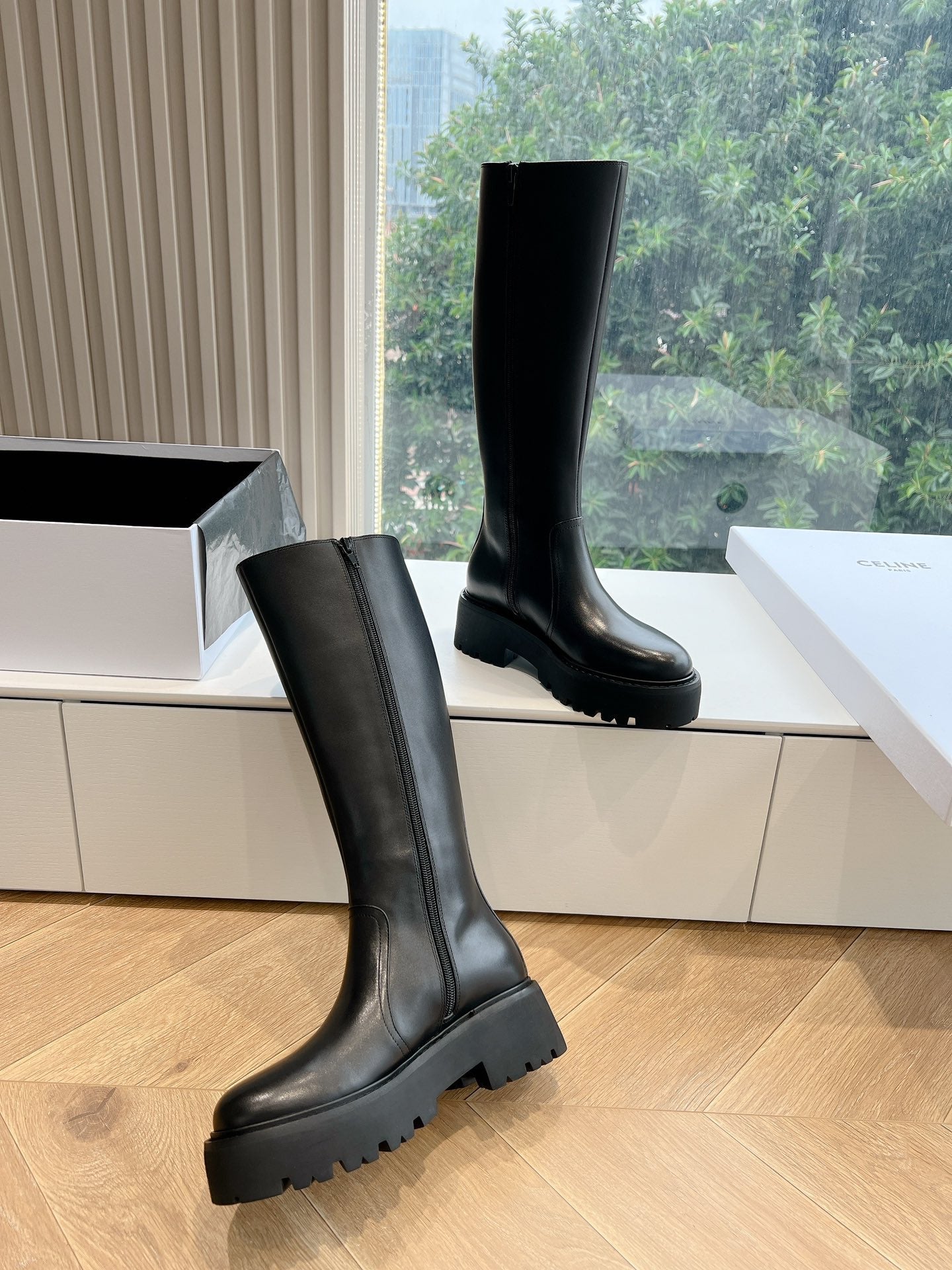 Celine Triomphe Knee-High Riding Boots – 2023 Autumn/Winter Collection
