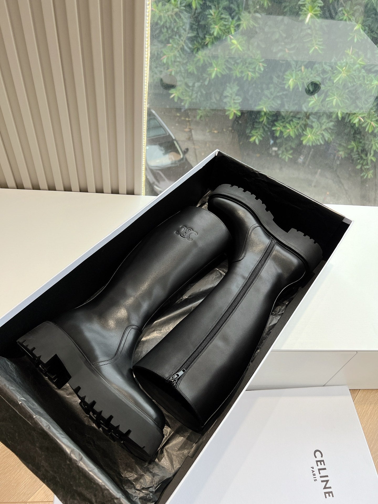 Celine Triomphe Knee-High Riding Boots – 2023 Autumn/Winter Collection