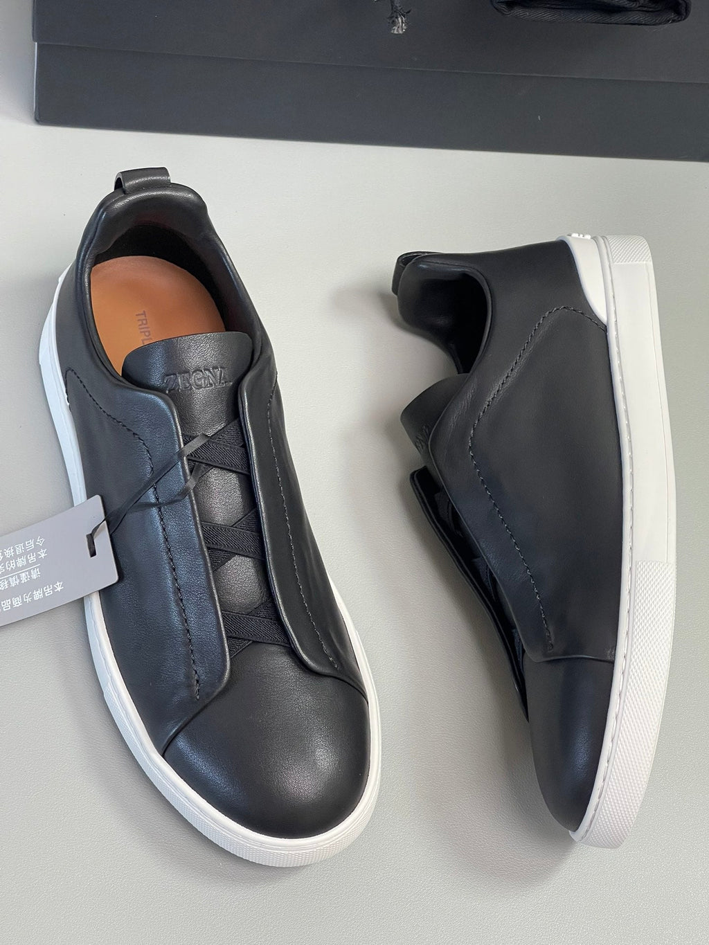 Zegna SECONDSKIN Triple Stitch Low-Top Sneakers