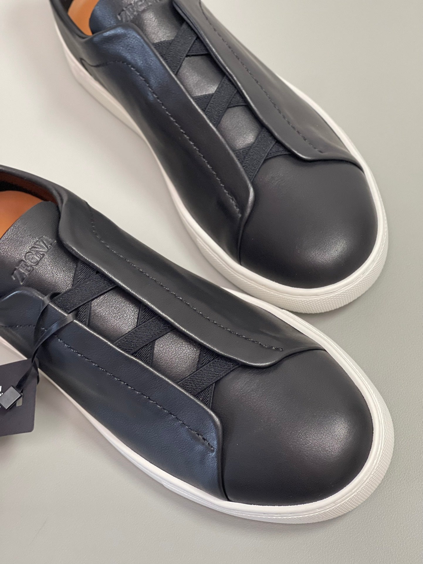 Zegna SECONDSKIN Triple Stitch Low-Top Sneakers