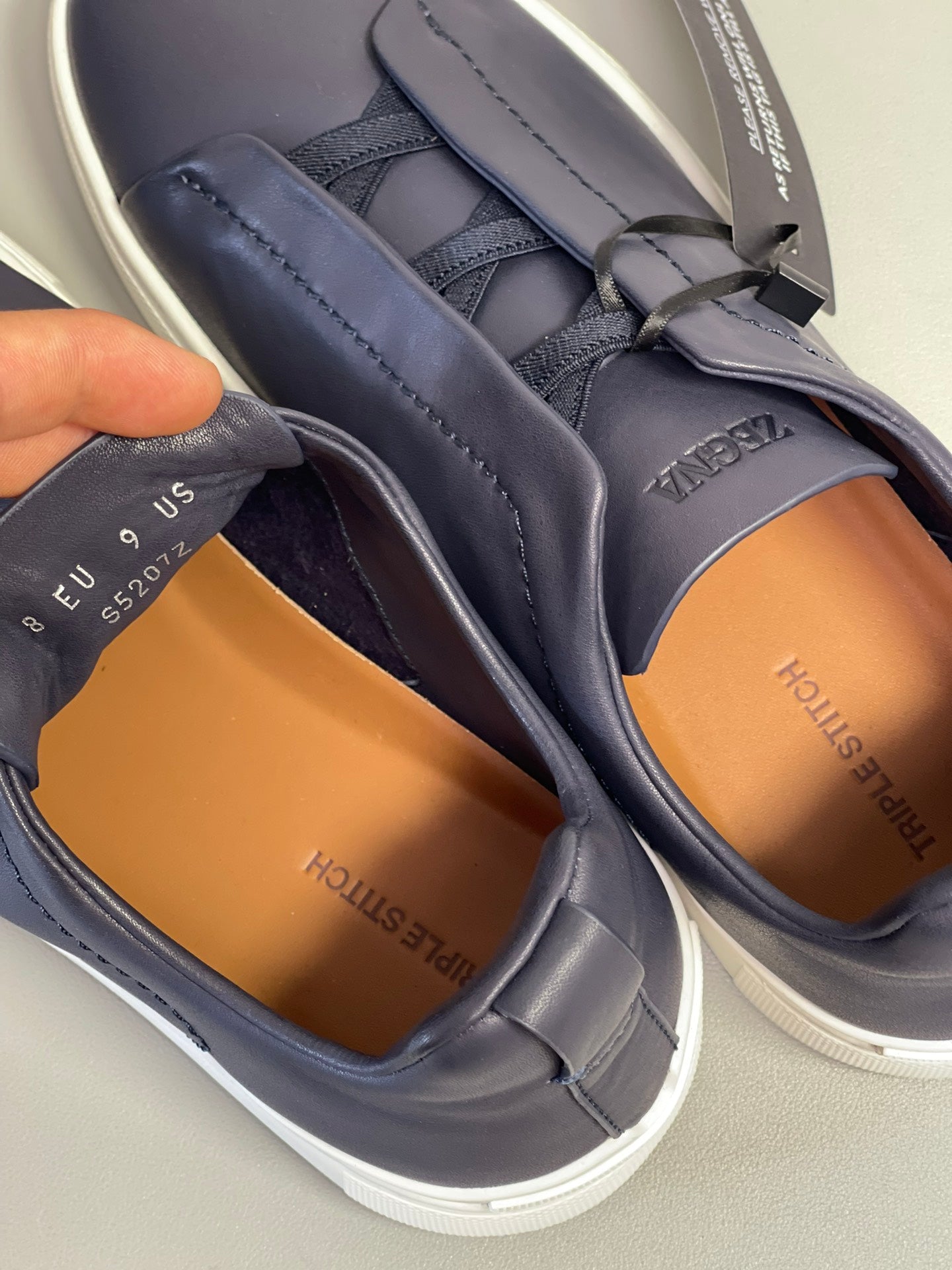 Zegna SECONDSKIN Triple Stitch Low-Top Sneakers