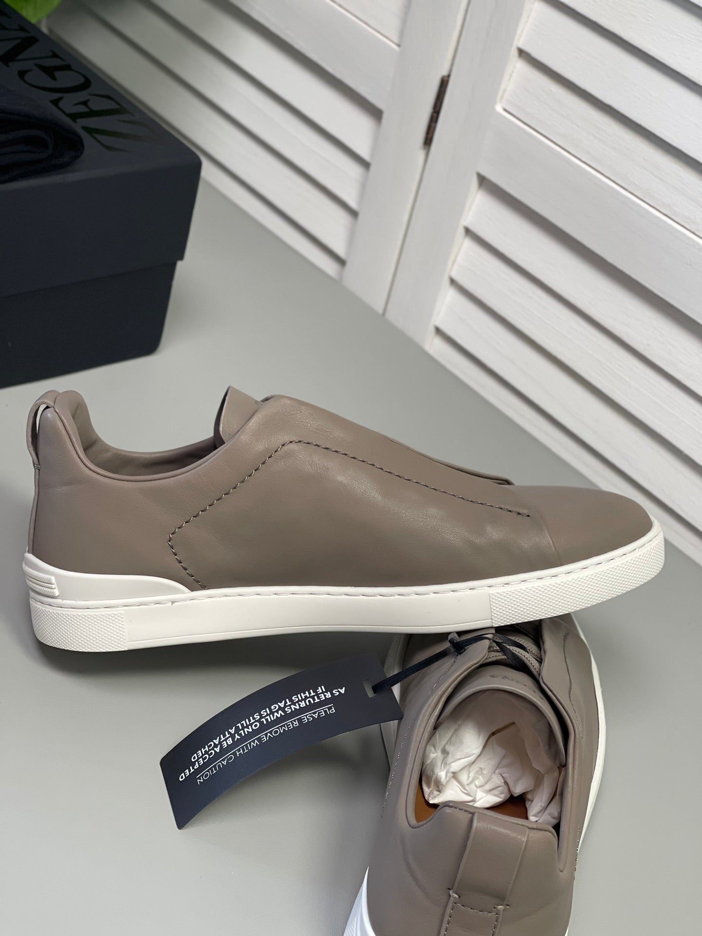 Zegna SECONDSKIN Triple Stitch Low-Top Sneakers
