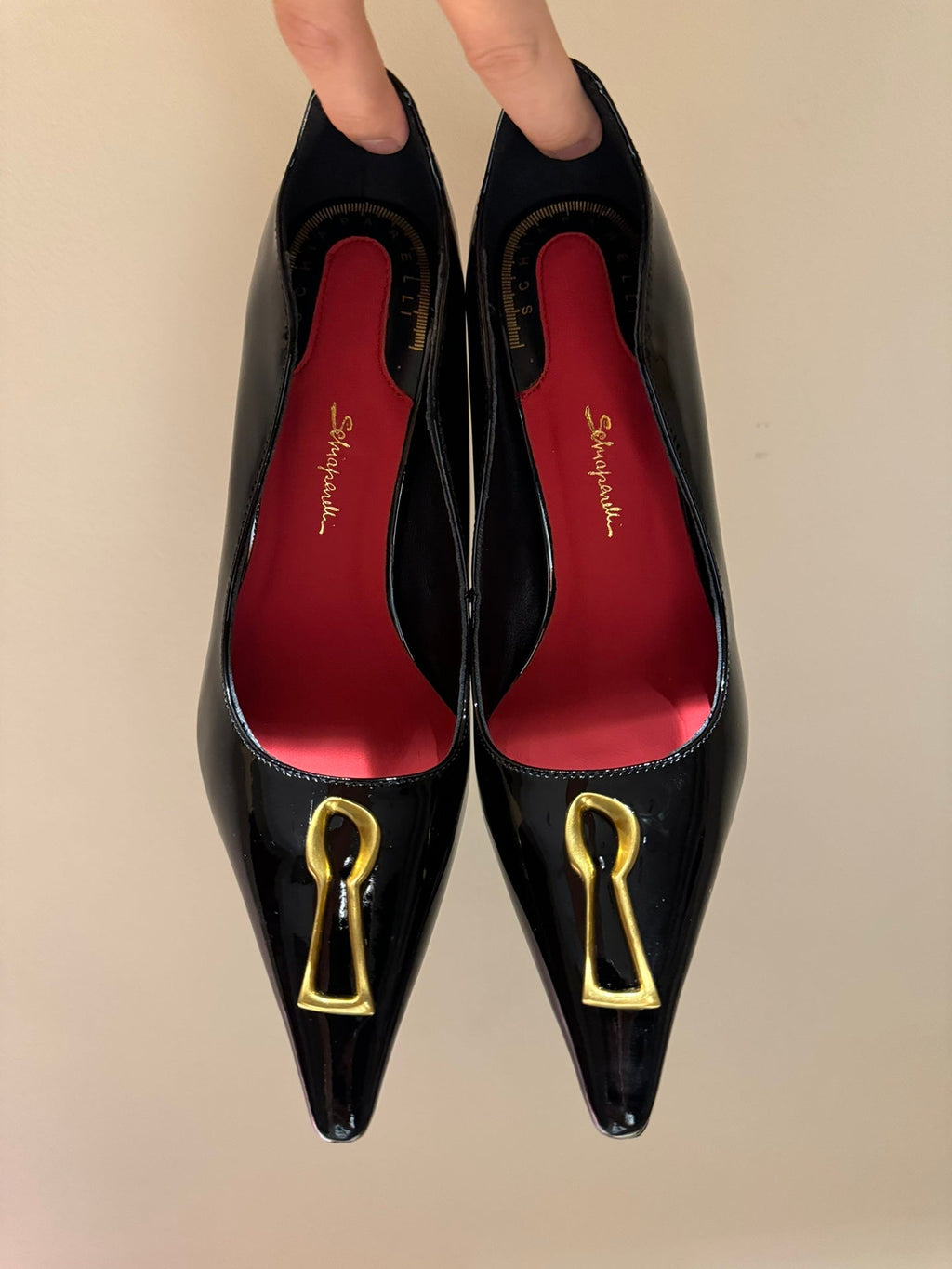Schiaparelli Irregular Metal Detail Pumps