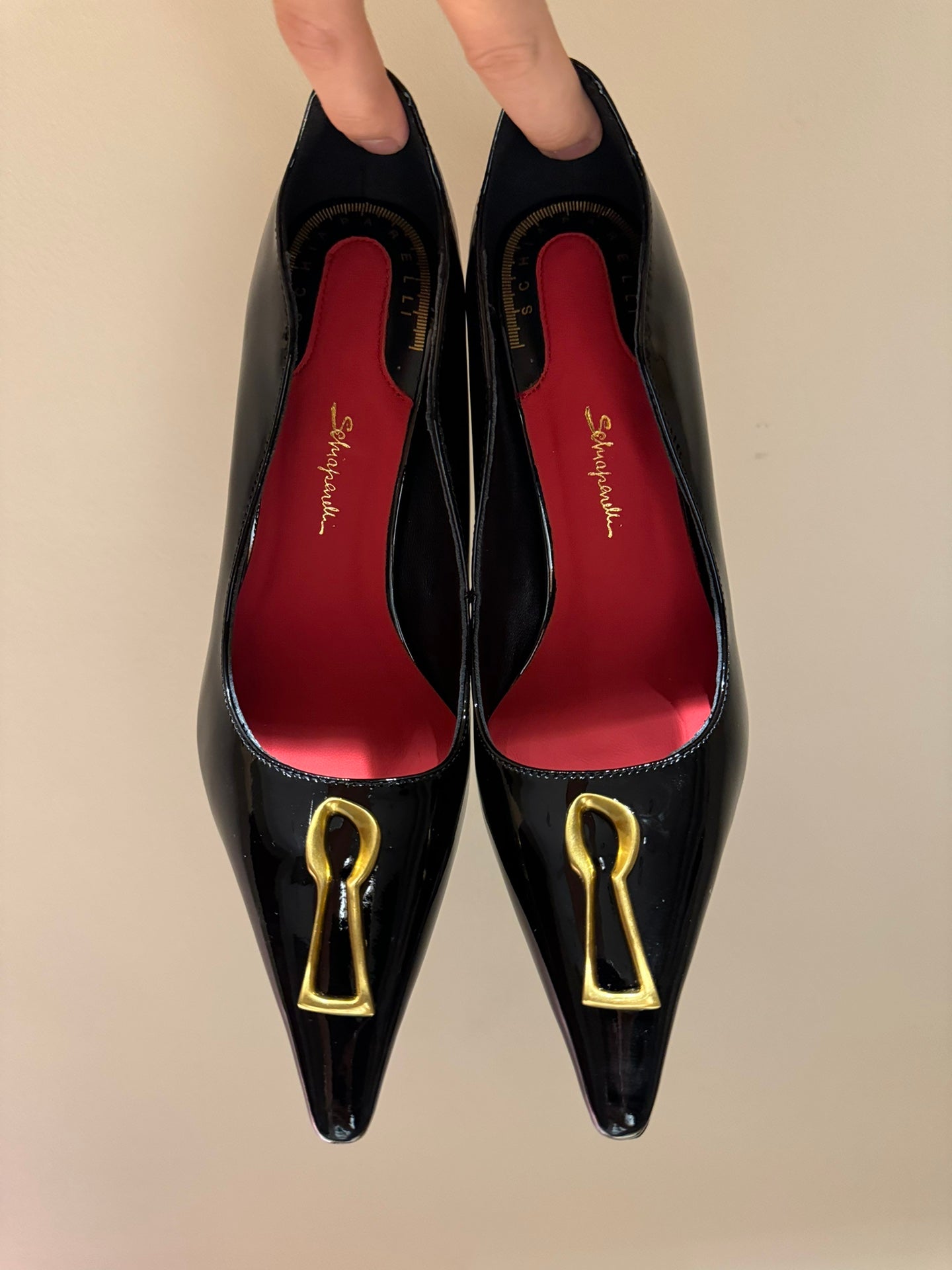 Schiaparelli Irregular Metal Detail Pumps