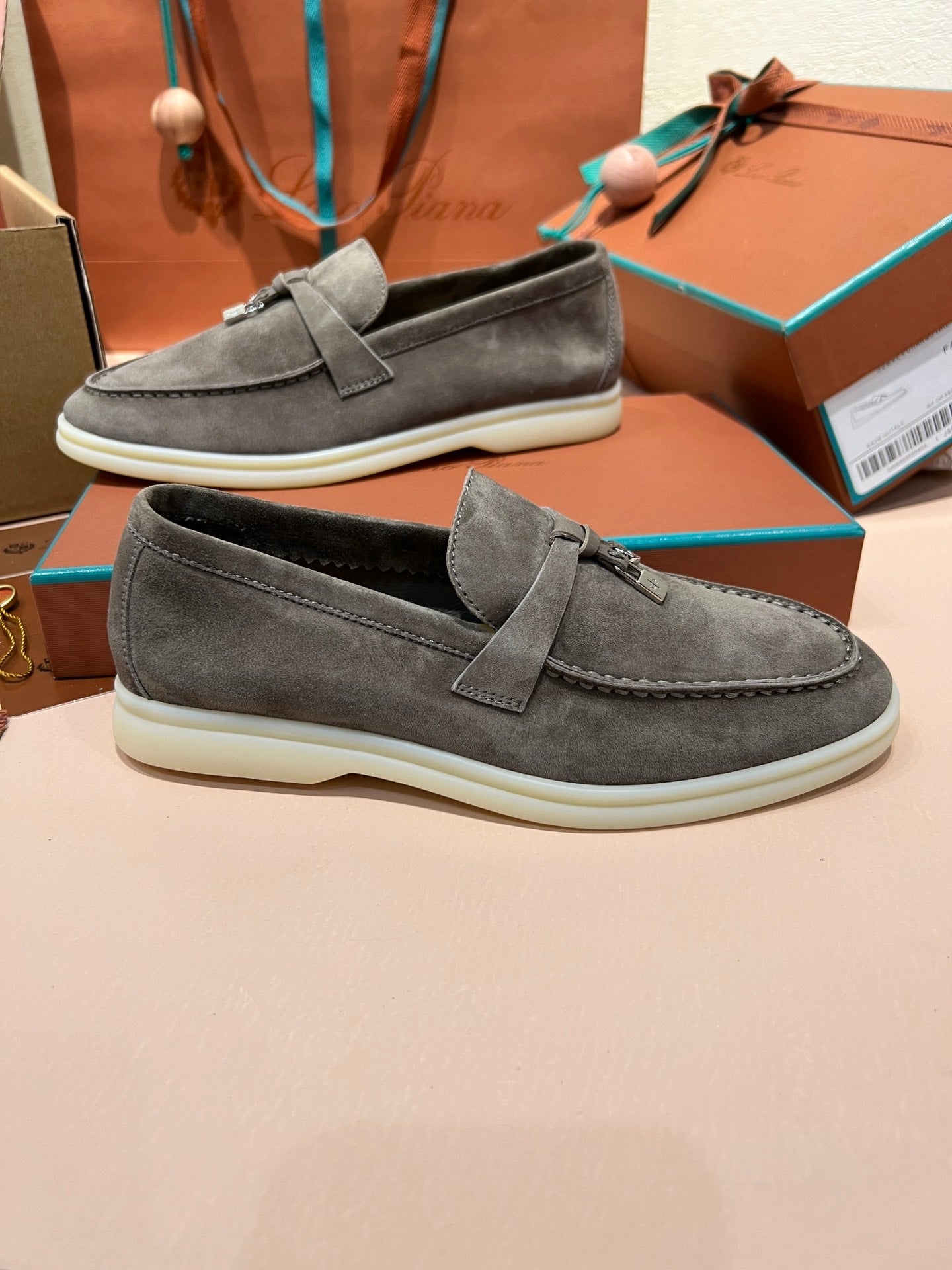 Loro Piana My Charms Suede Loafers