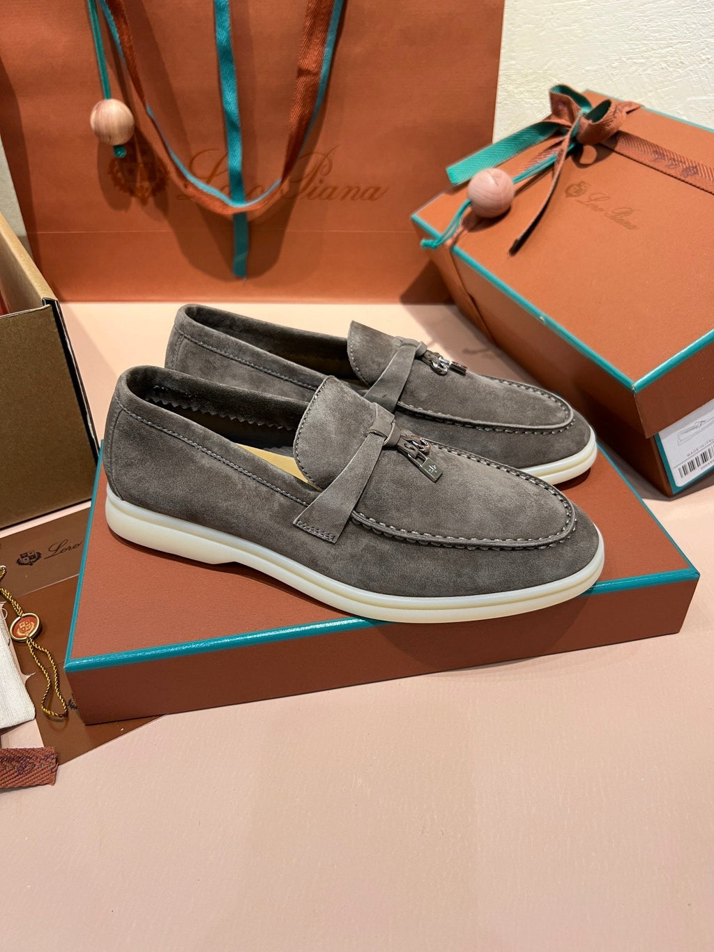 Loro Piana My Charms Suede Loafers