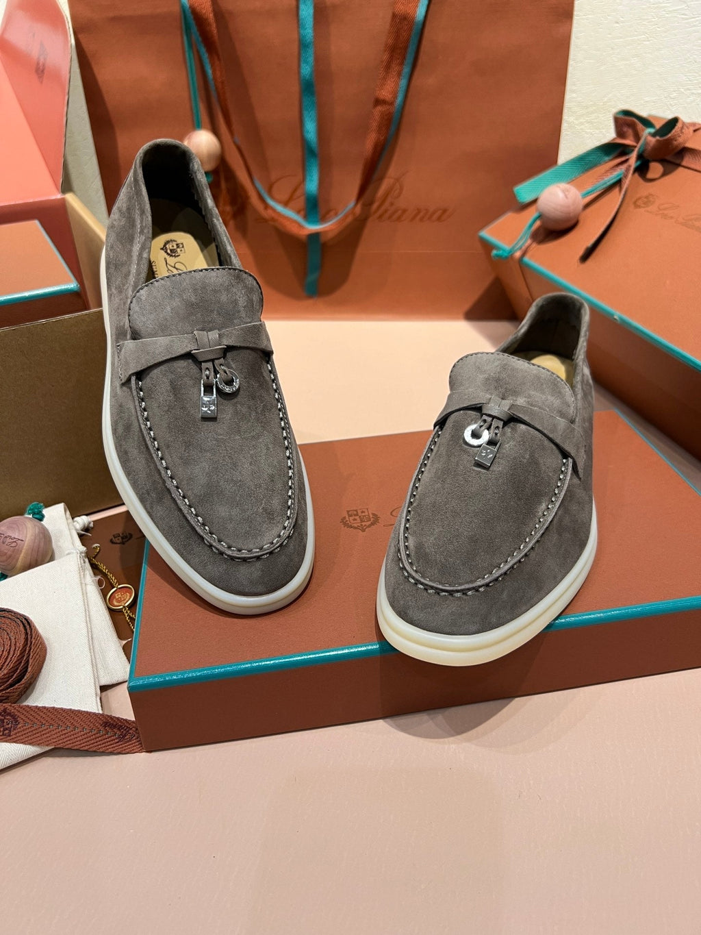 Loro Piana My Charms Suede Loafers