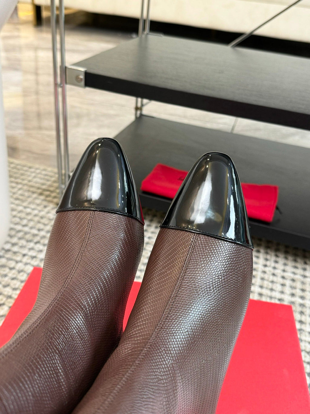 Ferragamo Pointed Toe Chunky Heel Ankle Boots – Autumn/Winter Collection