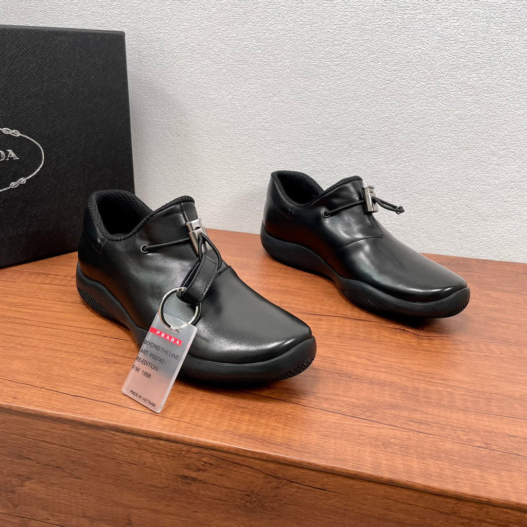 Prada Toblach Leather Casual Sneakers