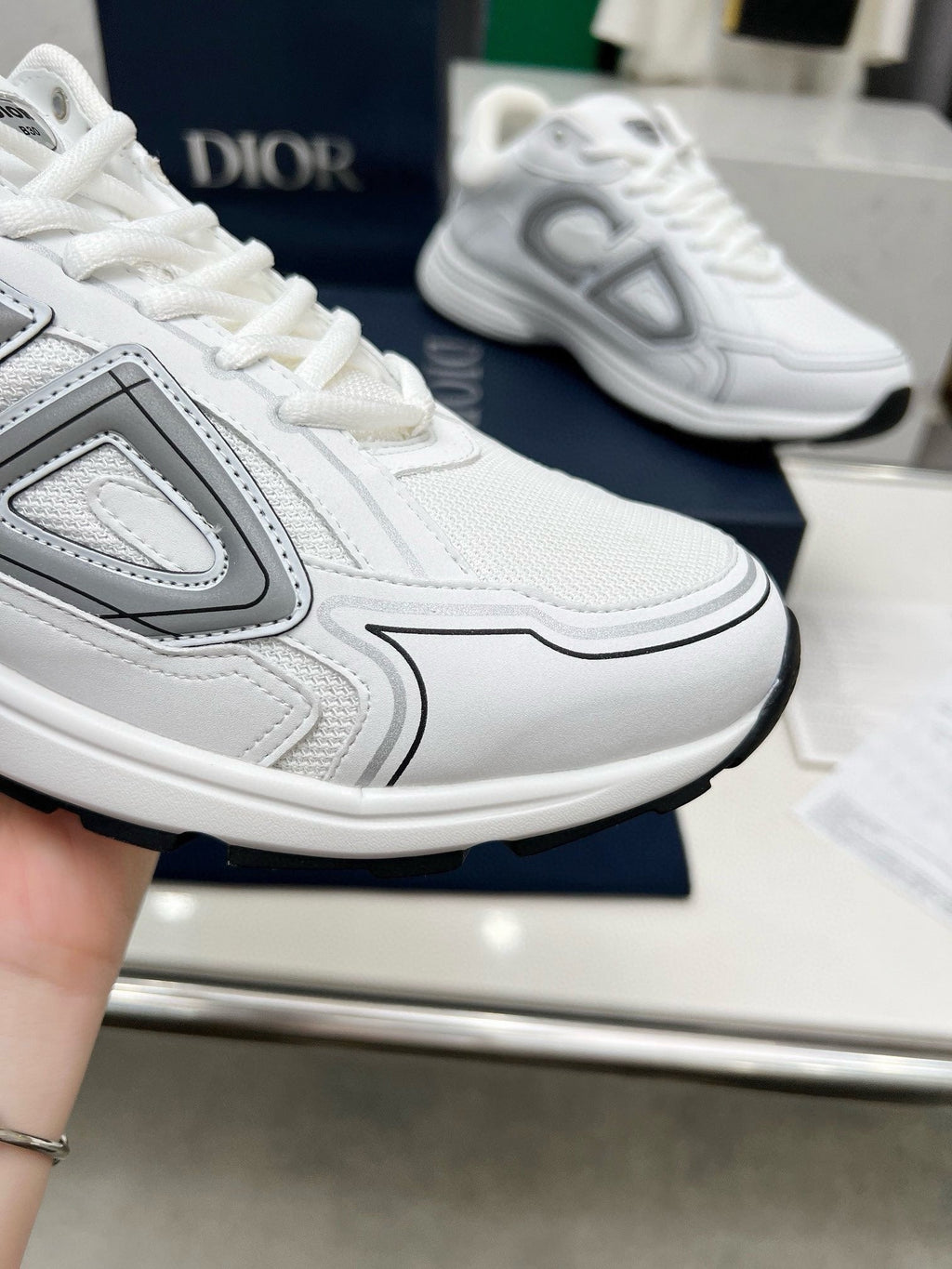 Dior B30 Unisex Mesh and Leather Sneakers