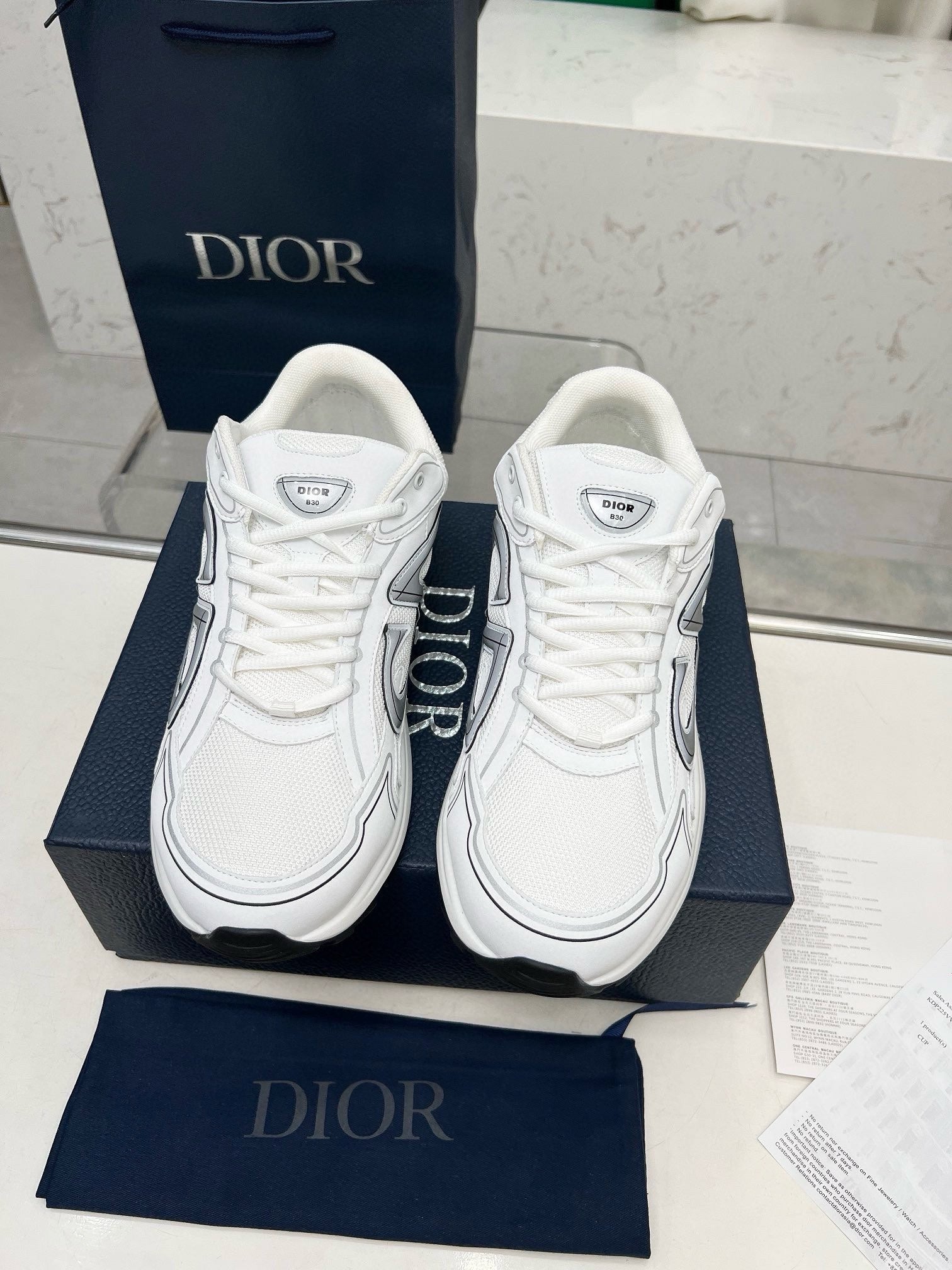 Dior B30 Unisex Mesh and Leather Sneakers