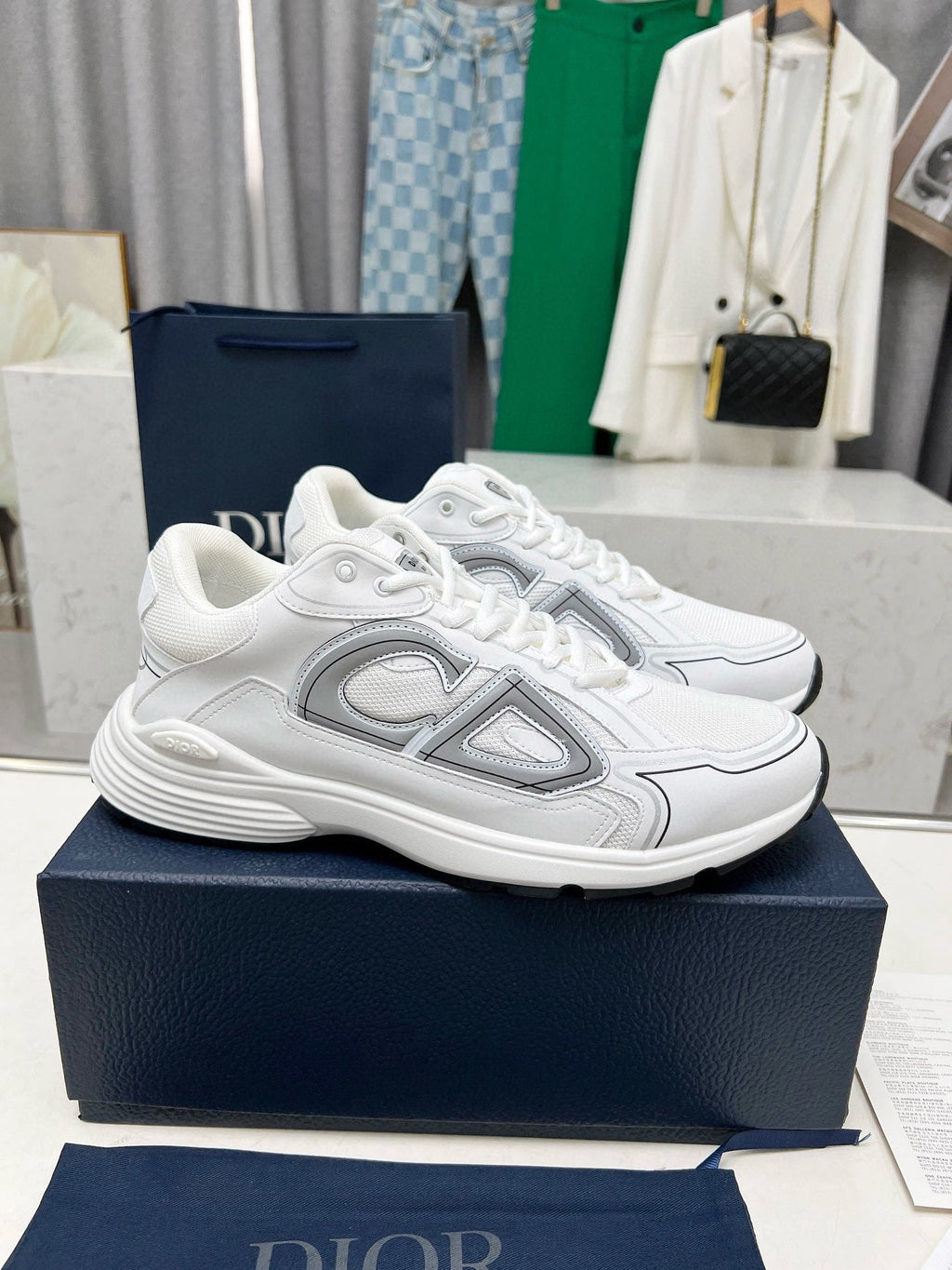 Dior B30 Unisex Mesh and Leather Sneakers