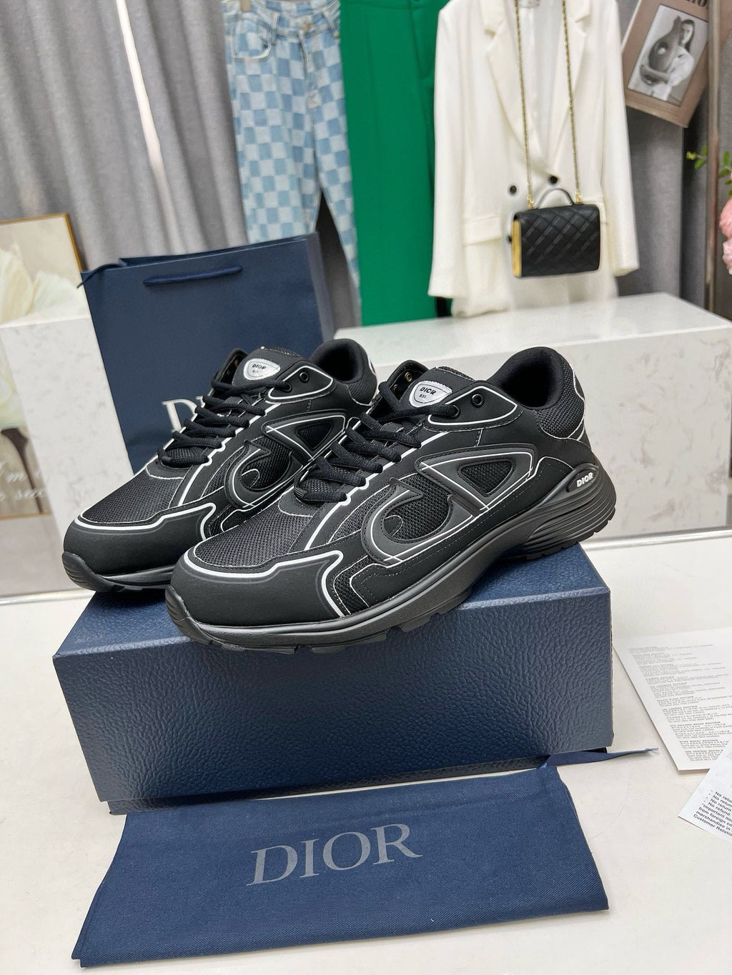 Dior B30 Unisex Mesh and Leather Sneakers