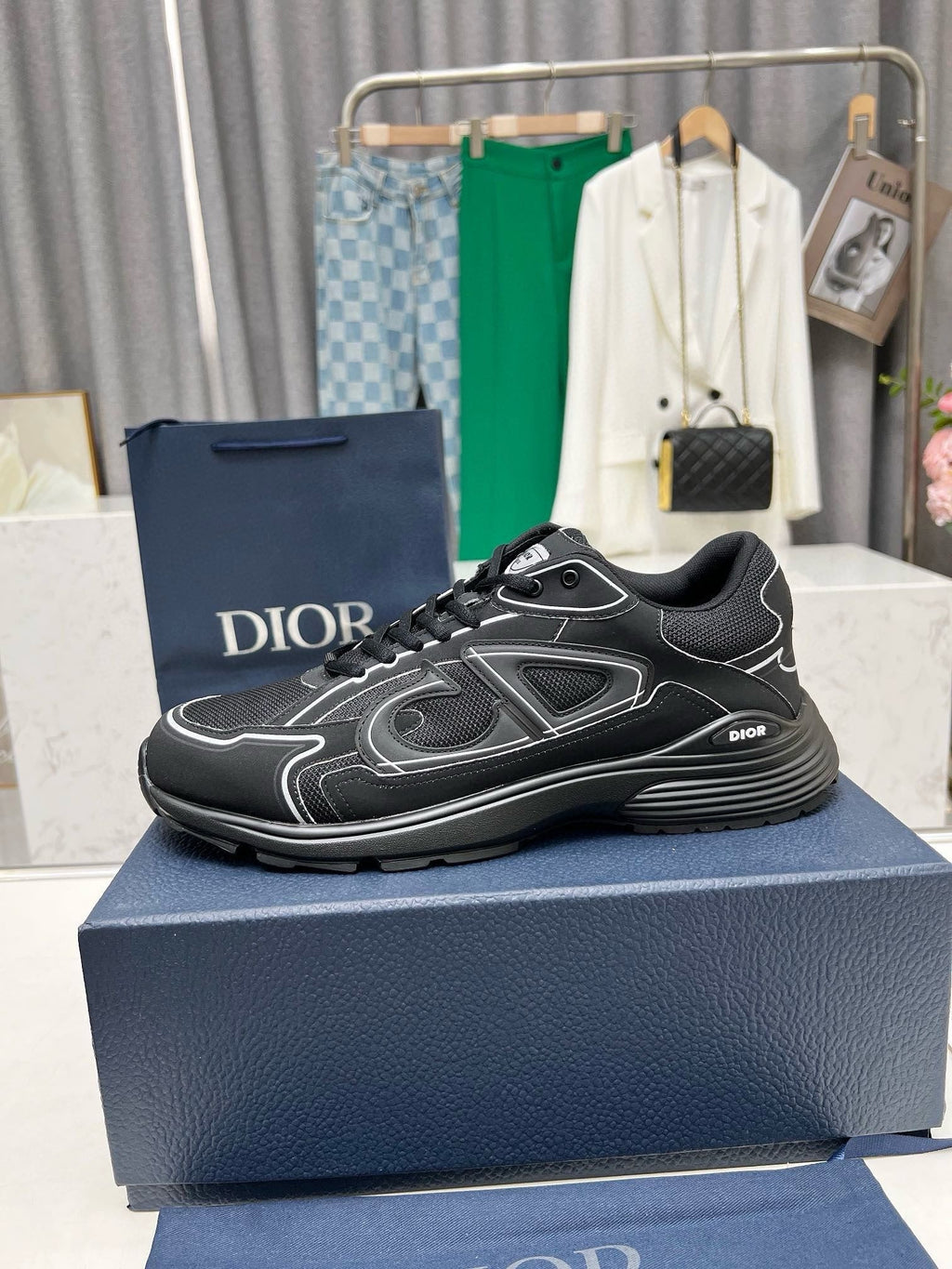 Dior B30 Unisex Mesh and Leather Sneakers