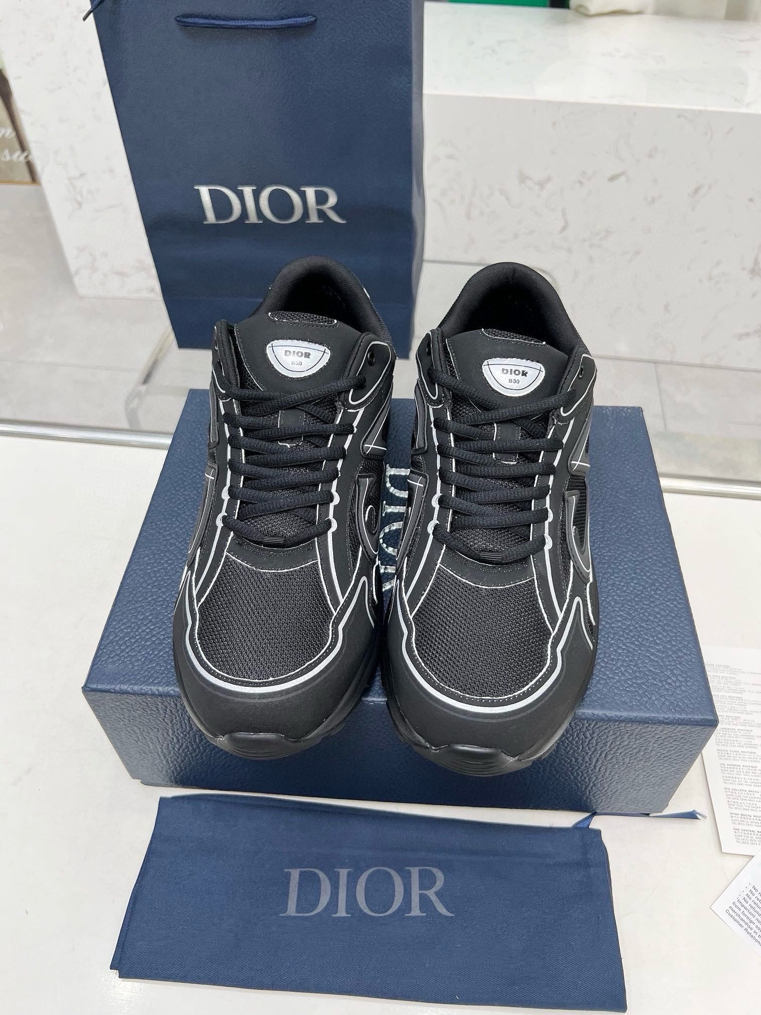 Dior B30 Unisex Mesh and Leather Sneakers