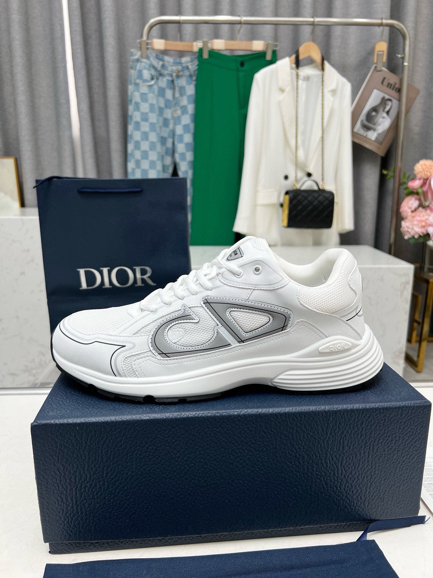 Dior B30 Unisex Mesh and Leather Sneakers