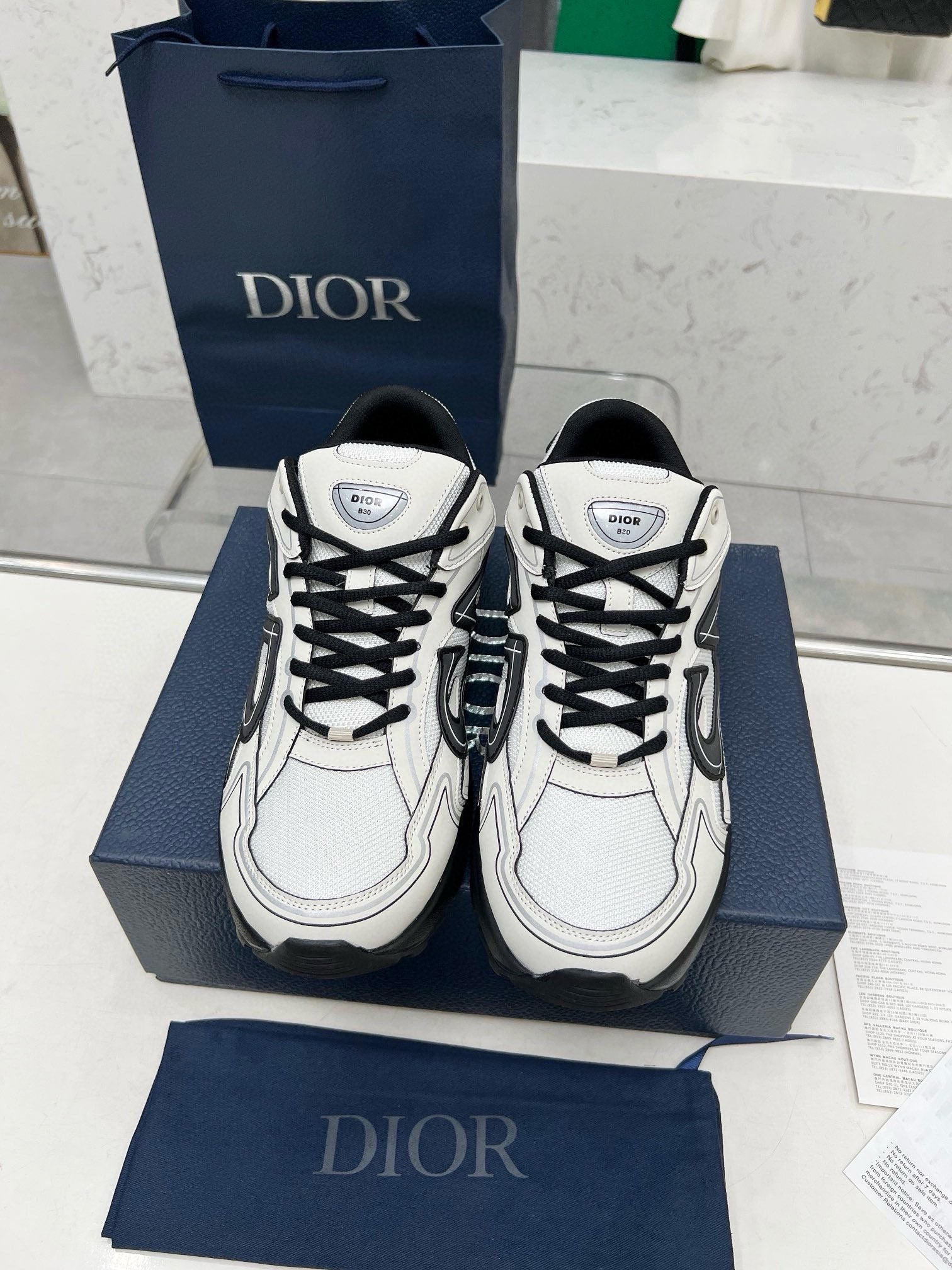 Dior B30 Unisex Mesh and Leather Sneakers