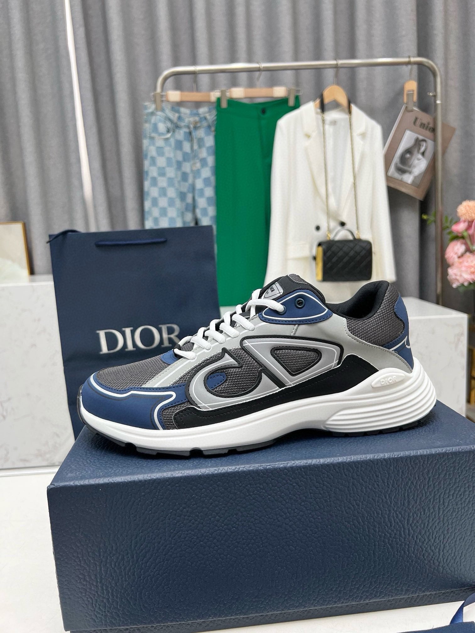 Dior B30 Unisex Mesh and Leather Sneakers