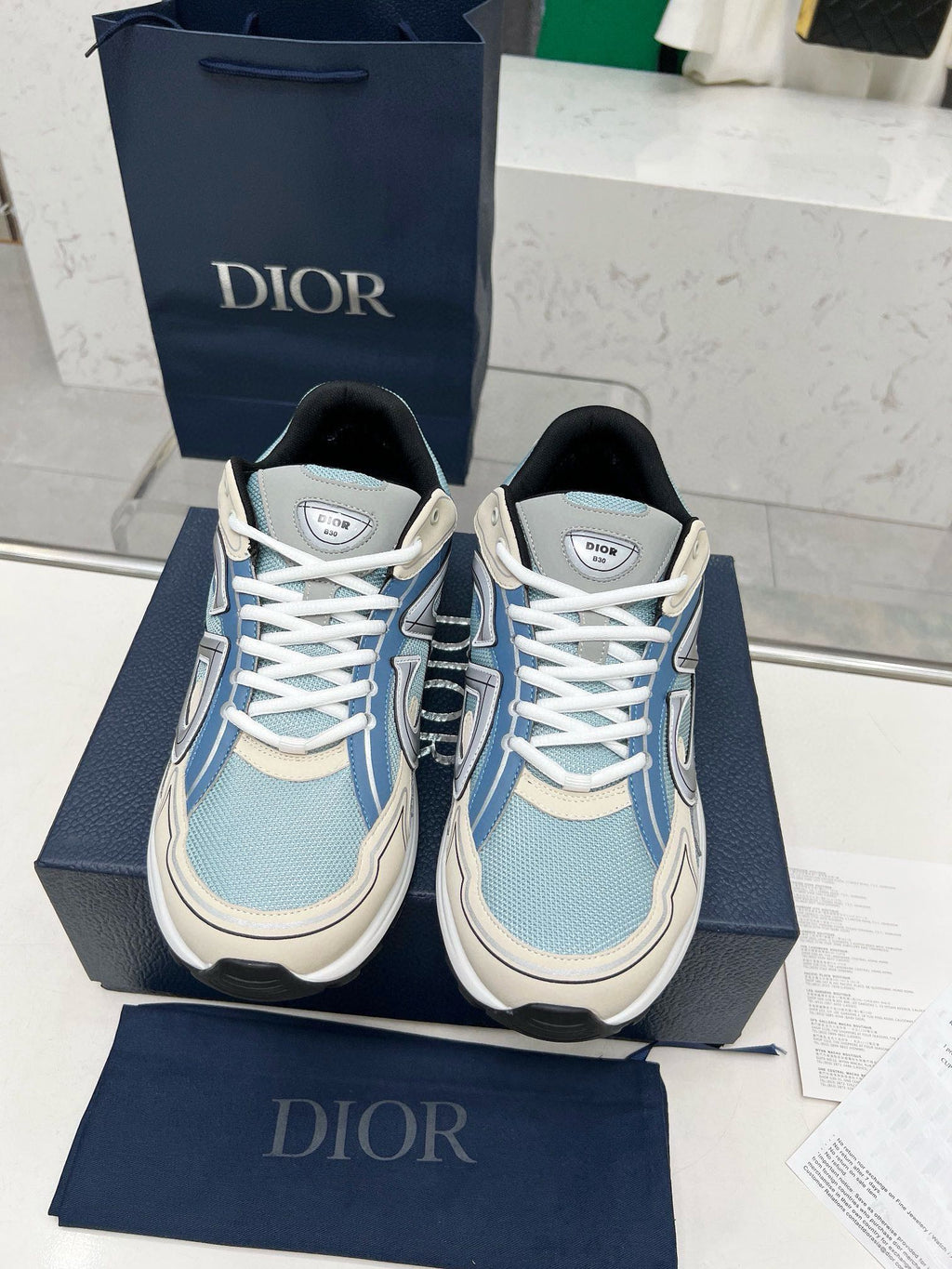 Dior B30 Unisex Mesh and Leather Sneakers
