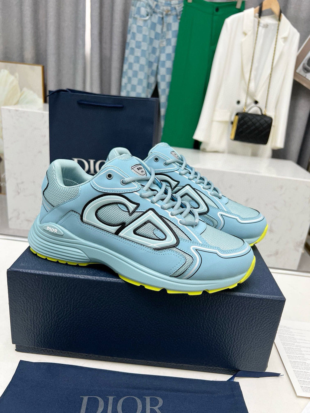 Dior B30 Unisex Mesh and Leather Sneakers