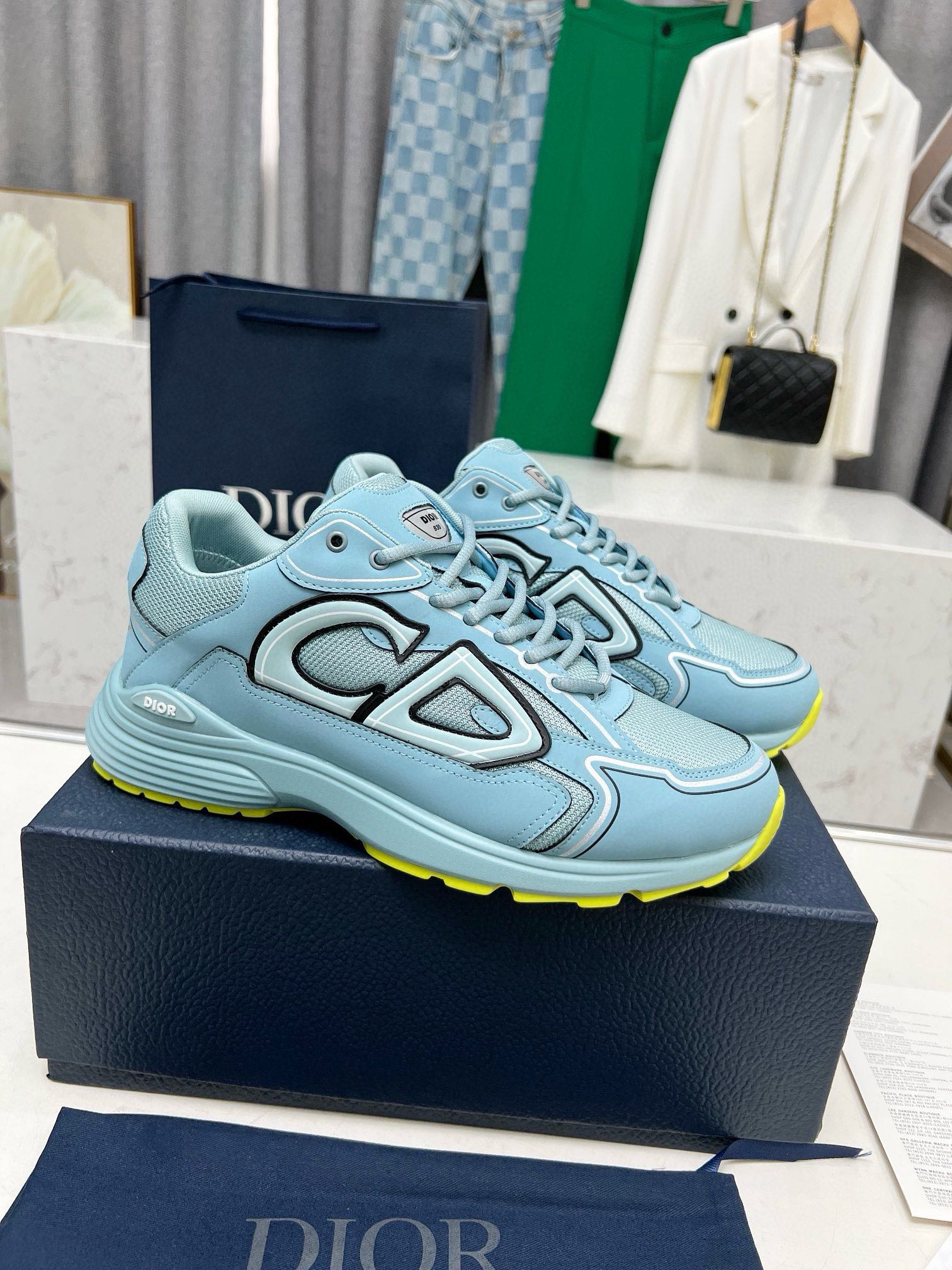 Dior B30 Unisex Mesh and Leather Sneakers