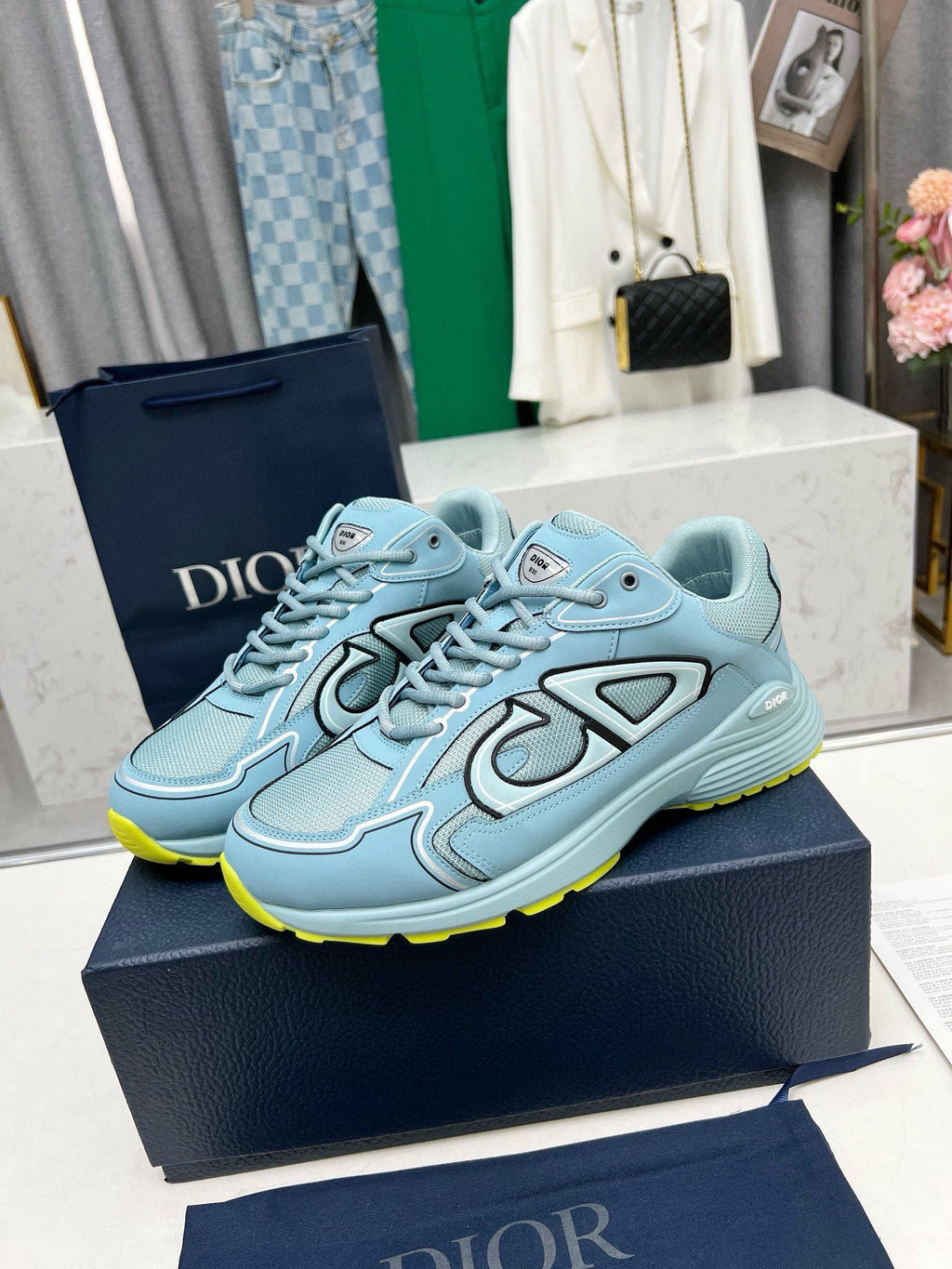 Dior B30 Unisex Mesh and Leather Sneakers